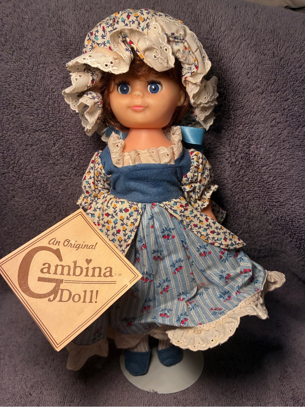 An Original Gambina Doll - Blue Floral Dress